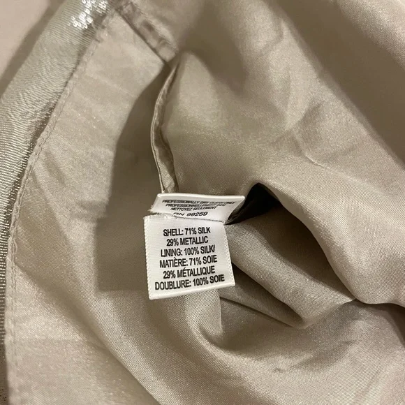 Silver Silk Vera Wang Strapless Dress - Picture 8 of 8